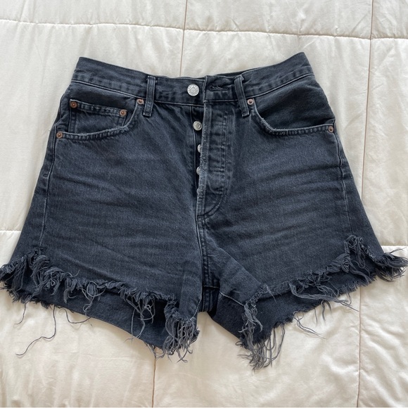 AGOLDE Dee High Waisted Shorts in "Exhibit" - Picture 4 of 11